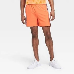 All in Motion Men's Trail Shorts 6" Color Orange/Gray Size XXL